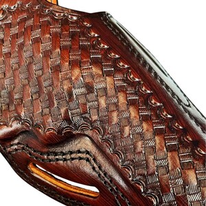 Étui en cuir pour Ruger GP100, SP101 357 Mag - natté image 6