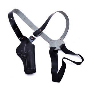 Leder Schulterholster passend für Ruger SP100, SP101 357 Mag - Vertikale Körperhaltung Bild 7
