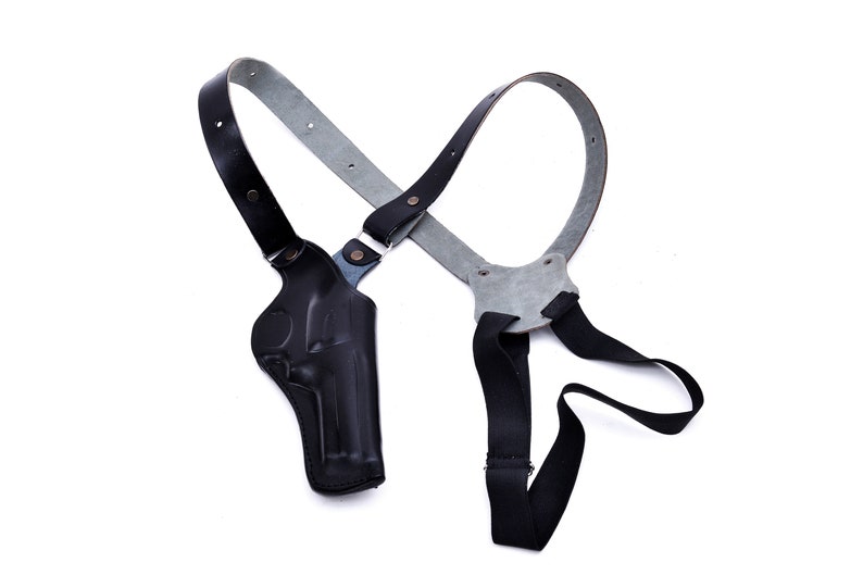 Leder Schulterholster passend für Ruger SP100, SP101 357 Mag - Vertikale Körperhaltung Bild 7