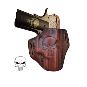 Handmade Leather OWB Holster: Custom Fit Sig Sauer & 1911
