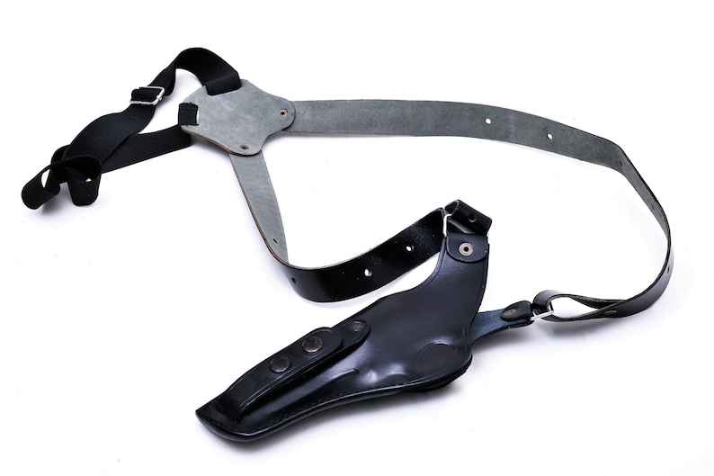 Leder Schulterholster passend für Ruger SP100, SP101 357 Mag - Vertikale Körperhaltung Bild 9