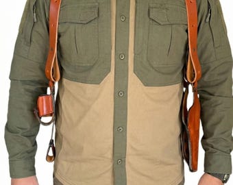 Handmade Leather Shoulder Holster: Colt Python & King Cobra .357 Mag