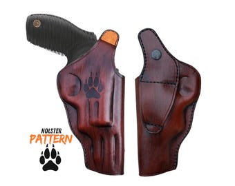 Handmade Leather OWB Holster: Ruger GP100 & SP101, Custom Pattern