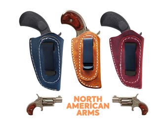 Coldre de couro feito à mão: NAA 22 LR - Porte Oculto OWB