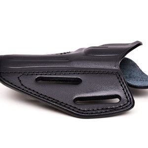 Leather Holster Fits Ruger GP100, SP101 - 3 Slot Belt Loops - OWB Belt image 10