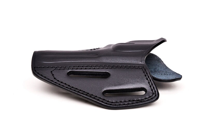 Leather Holster Fits Ruger GP100, SP101 - 3 Slot Belt Loops - OWB Belt image 10