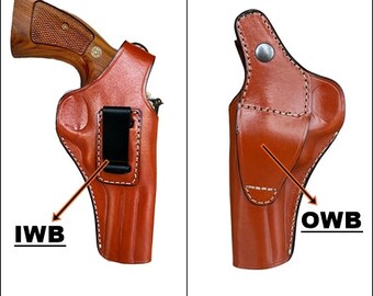Leather OWB Holster For Colt Python & King Cobra - Premium Handcrafted Revolver Holster