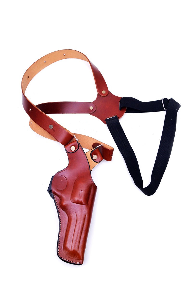Leder Schulterholster passend für Ruger SP100, SP101 357 Mag - Vertikale Körperhaltung Bild 4