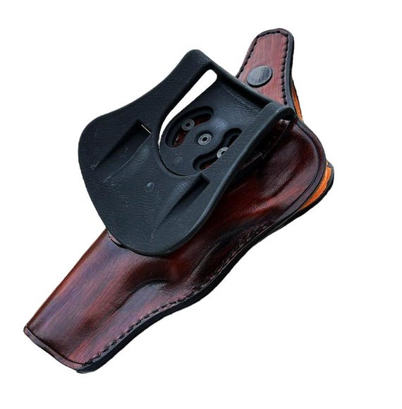 Masc Leather Paddle Holster For Taurus Judge 4510 (3" Barrel, Steel Frame) - View #2