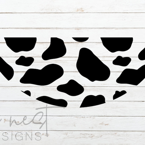 Cow Print SVG File | Door Hanger SVG | Western SVG | Animal Print