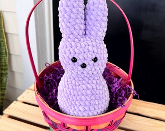 Crochet Big Peep Bunny Plushie