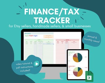 Finance/Tax Tracking Template for Etsy Sellers & Small Businesses