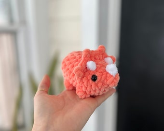 Crochet Triceratops Plushie