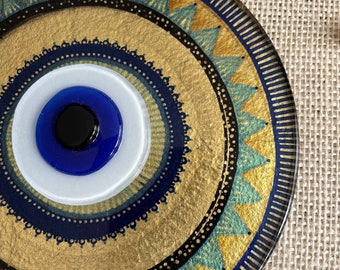Glass Evil Eye Decor-Blue Evil Eye Hanging Amulet-Protection For Home-Turkish Nazar Amulet-Protective Talisman-Good Luck Gift-Nazar Boncuk