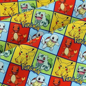 Pokemon Pikachu  Fabric Pocket Monster Fabric Cartoon Fabric Cotton Fabric By The Half Meter