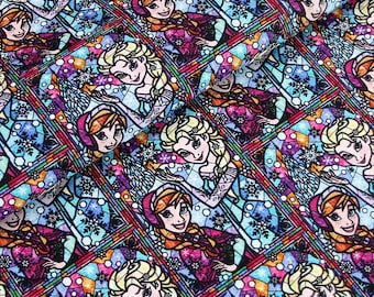 Disney Multi Princess Fabric, Princess Cartoon Cotton (By The Half Yard)