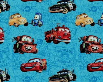 Disney Cars Fabric Lightening McQueen Cotton Fabric Cartoon Fabric Cotton Fabric By The Half Yard