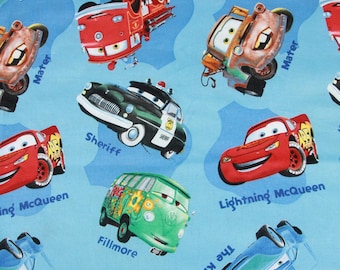 Tela de la película Cars Tela de Rayo McQueen Tela de dibujos animados Tela de algodón por media yarda