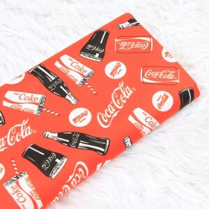 Coca-cola Fabric Red Cola Logo Glass Bottles Fabric Cartoon Fabric ...