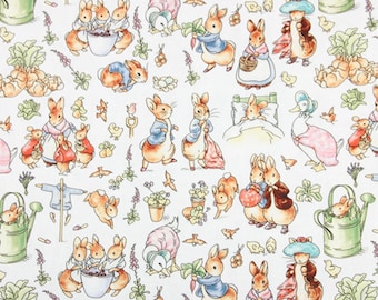 Peter Rabbit Fabric Beatrix Potter Fabric Cartoon Rabbit Fabric Cotton Fabric By The Half Yard