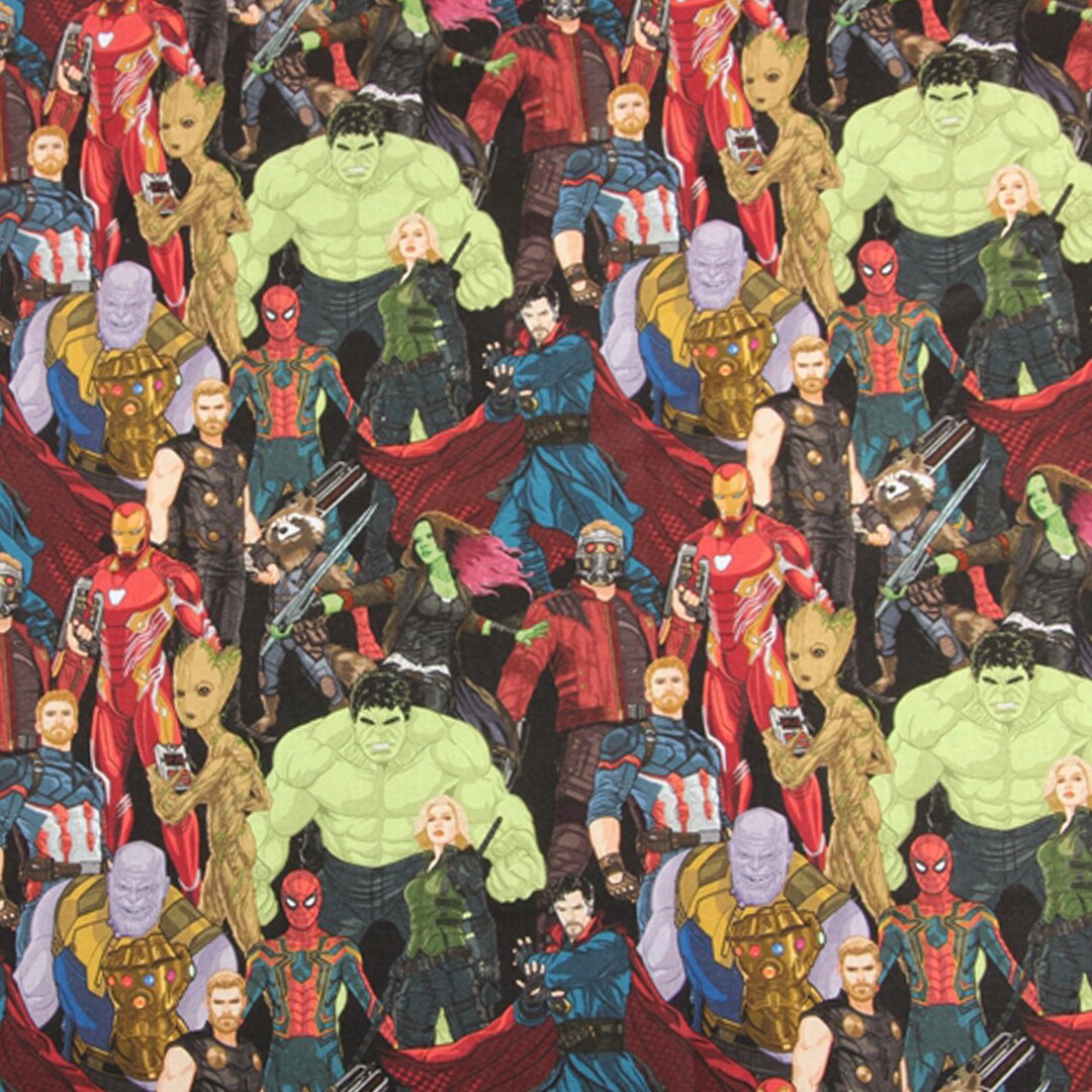 Marvel Fabric Superhero Fabric Cartoon Fabric Cotton Fabric by the Half ...