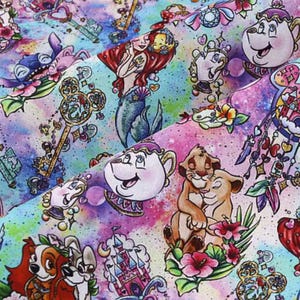 Disney Characters Fabric Disney Cartoon Fabric Cartoon Fabric Cotton Fabric By The Half Meter