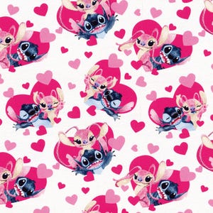 Stitch and Angel Fabric Stitch Stoff Blauer Koala-Stoff Cartoon-Stoff Baumwollstoff Halbe Meter