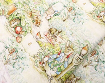 Peter Rabbit Fabric Beatrix Potter Fabric Cartoon Rabbit Fabric Cotton Fabric By The Half Yard