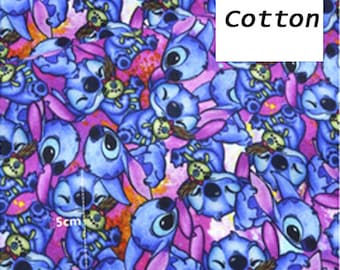 Tessuto Lilo e Stitch Tessuto Cartone Animato Tessuto di Cotone a Mezza Iarda