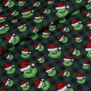 Kerststof Cartoonstof Katoenstof per halve meter
