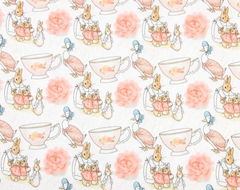 Peter Rabbit Fabric Beatrix Potter Fabric Cartoon Rabbit Fabric Cotton Fabric By The Half Yard