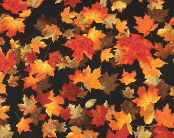 Autumn maple leaf Fabric Fall leaves Fabric Cartoon Fabric Cotton Fabric By The Half Yard