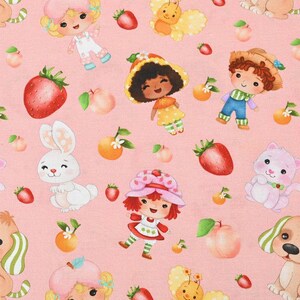 Strawberry Shortcake Fabric Cartoon Fabric Cotton Fabric By The 45cm