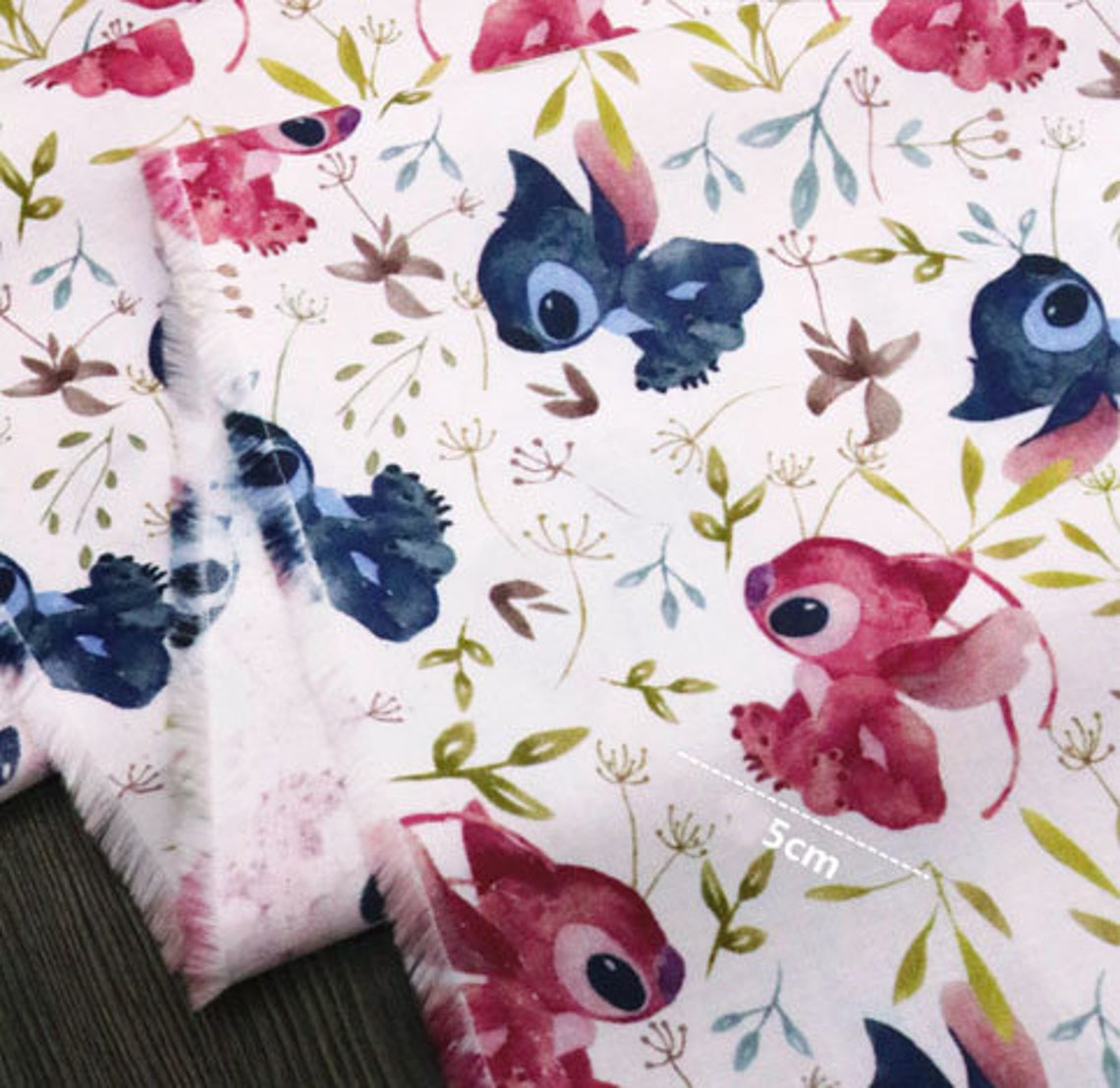 Stitch and Angel Fabric Stitch Fabric Blue Koala Fabric Etsy