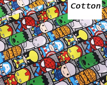 The Avengers Fabric Superhero Cartoon Cotton (By The Half Yard)