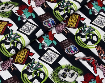 Halloween Horror Movies Fabric Gothic Jason Freddy Chucky Cartoon Fabric Cotton Fabric By The Half Meter