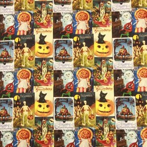 Halloween Fabric Halloween Horror Fabric Pumpkin Black Cat Cartoon Fabric Cotton Fabric By The 45cm