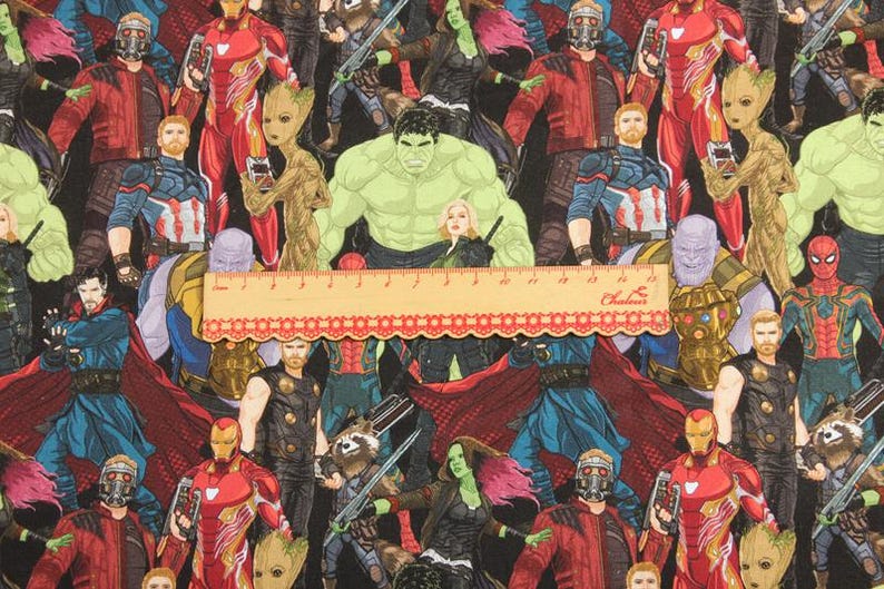 Marvel Fabric Superhero Fabric Cartoon Fabric Cotton Fabric by the Half ...