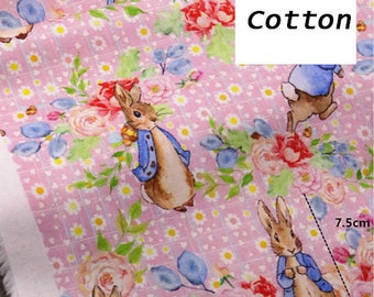 Peter Rabbit Fabric Beatrix Potter Fabric Cartoon Rabbit Fabric Cotton Fabric By The Half Yard