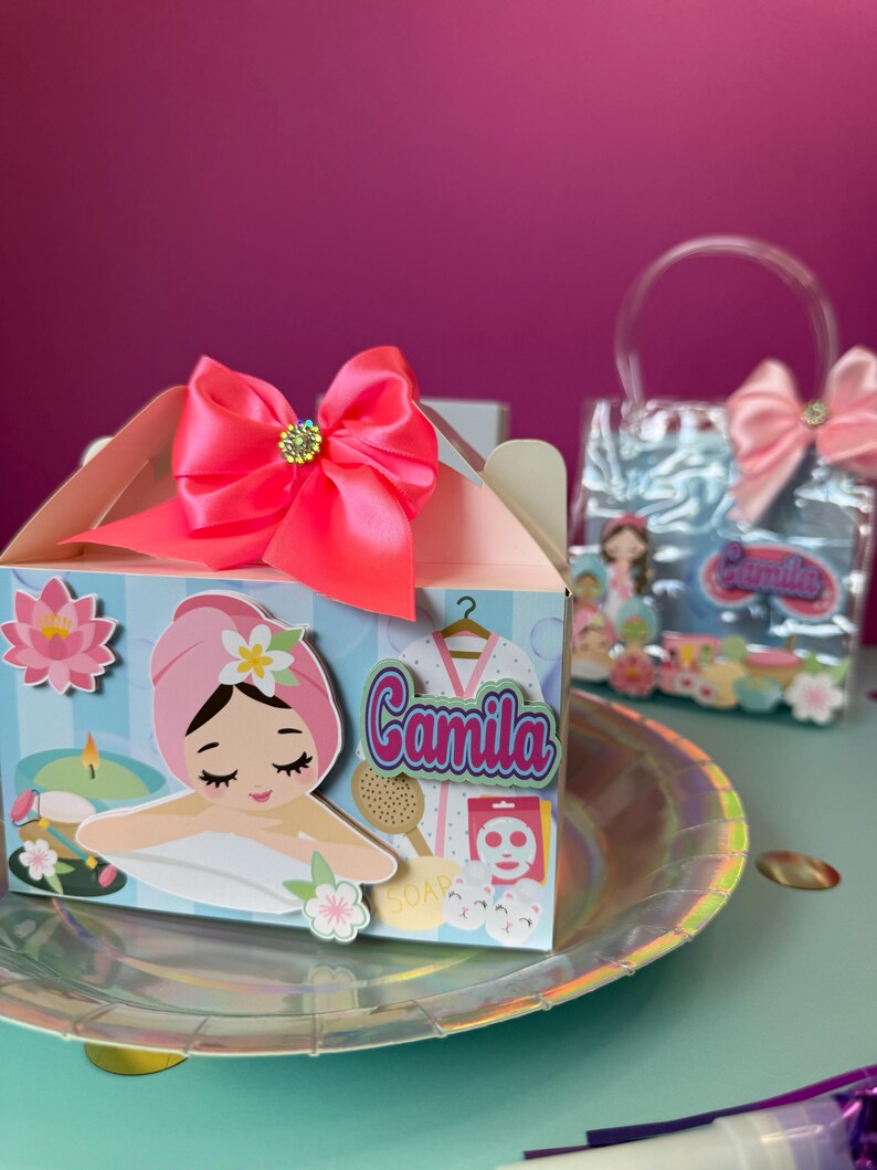 Spa Party Candy Boxes, Spa Goodie Bags, Spa Party Favors, Spa Birthday ...