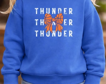 TODDLER OKC Thunder Graphic Bow Sweatshirt | Oklahoma City Thunder Kids