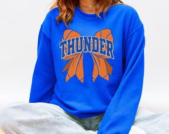 Oklahoma City Thunder Basketball Sweatshirt | Sports Team Graphic OKC Thunder