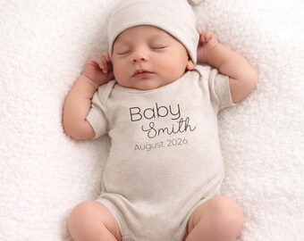 Personalized Baby Name Onesie | Custom Announcement Outfit