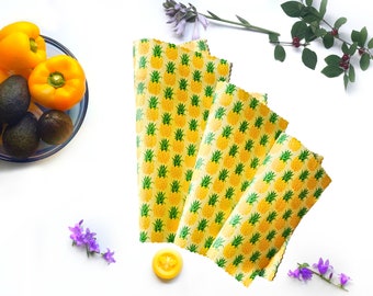 3 Pack Handmade Beeswax Food Wrap 1 Large 1Medium 1 Small floral botanical ecofriendly beeswax organic reusable compostable gift zero waste