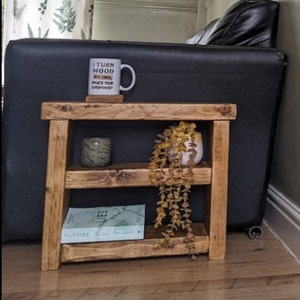 Rustic sofa end coffee table various sizes and colours hand made .