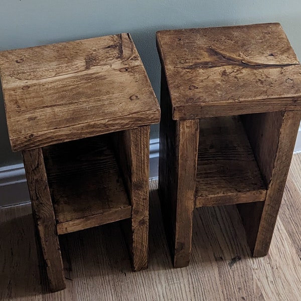 bedside table , narrow ,reclaimed table ,various sizes