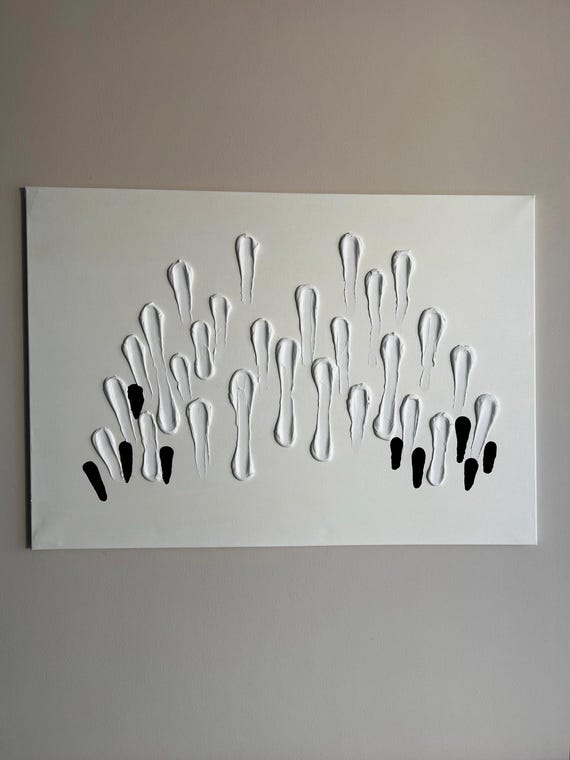 Bild aus Strukturpaste und Acryl auf Leinwand