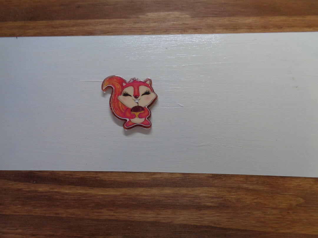 Fall Squirrel Keychain Badge Reel Bookmark Magnet Christmas