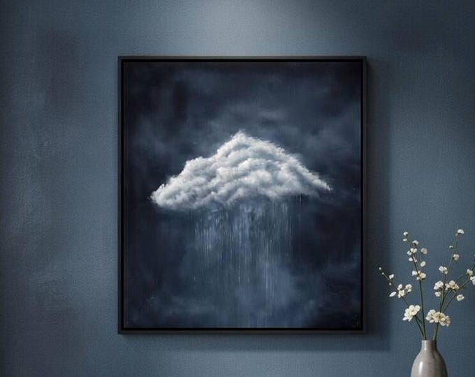 Original| Painting: “Rain Memory” | size 50×60 cm (19x23 inch)