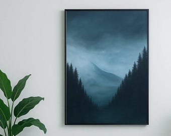 Title painting: “Calm & Stillness” — size 70×50 cm (19.6×27.5 inches)